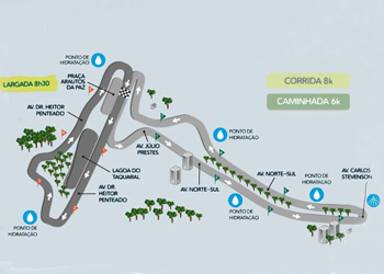 Atletas e ciclistas vão compartilhar parte do trajeto neste domingo, dia 27