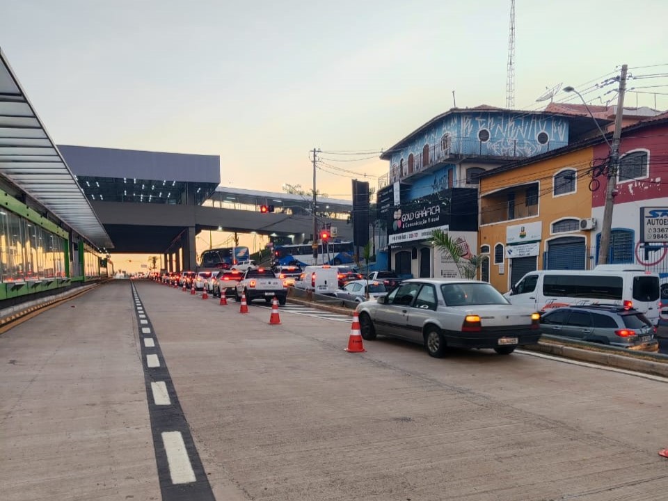 Operação Fluidez: faixa experimental para veículos é mantida no Terminal Ouro Verde