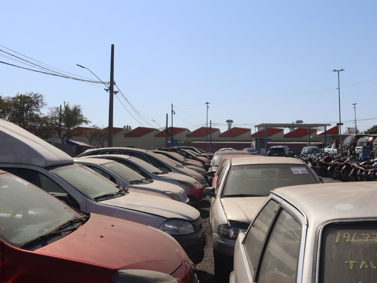 Pátio Municipal terá 591 veículos para arremate no primeiro leilão on-line de 2025
