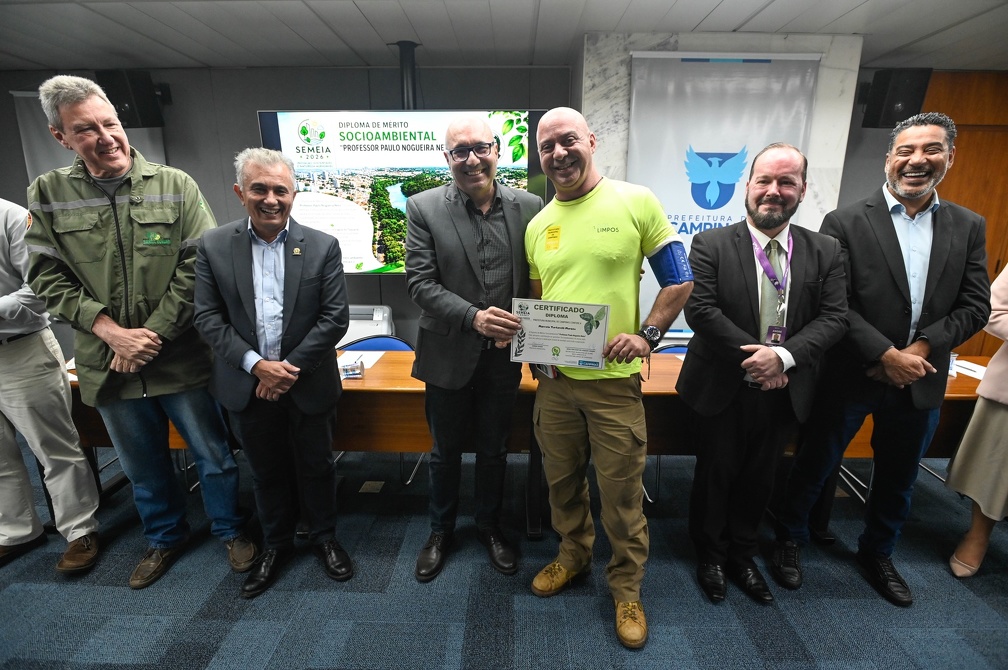Diploma de Mérito Socioambiental integrou a Semeia 2026 - Crédito: Rogério Capela/PMC
