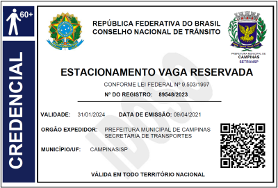 Credencial Idoso